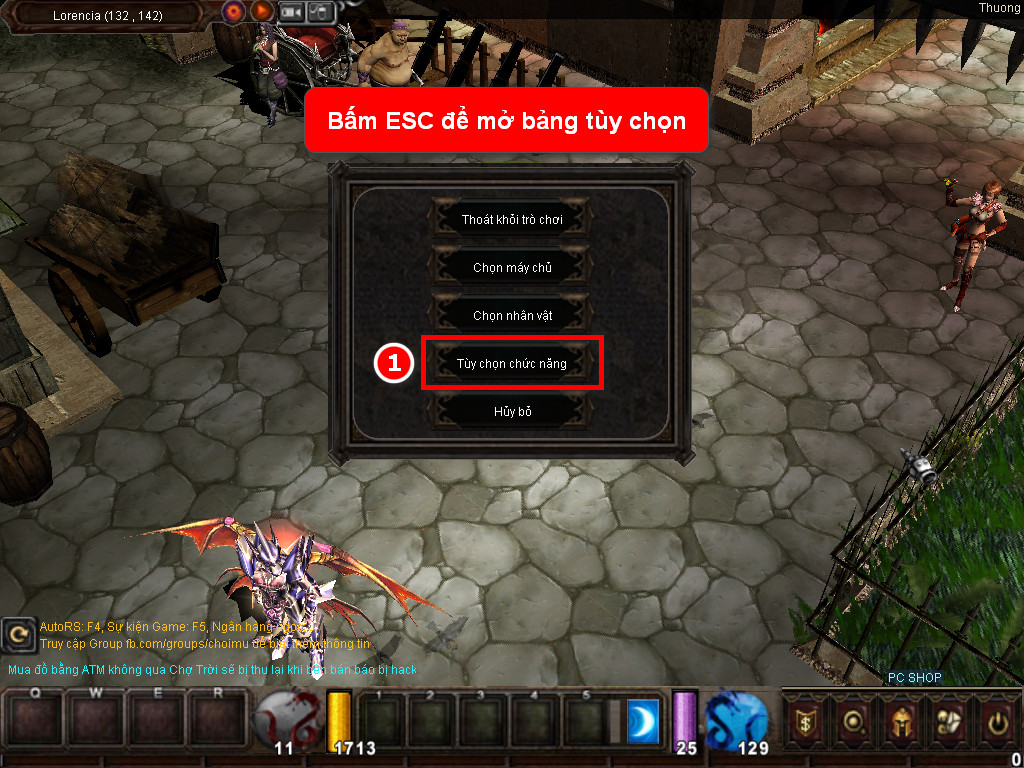 Chức năng chính của Game MU Hỏa Thần Chức năng chính của Game MU Hỏa Thần